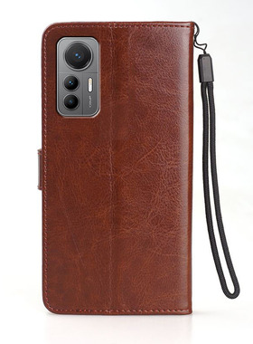 适用 小米22071212AG手机壳6.67英寸小米12T外壳皮夹保护套翻盖潮女新款软壳插卡磁扣硅胶钢化膜男士钱包款