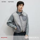 WHIMNOTION 25AW透视结构斜拉链防泼水羽绒马甲超轻量化90白鸭绒