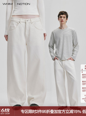 WHIMNOTION 26SS 立体剪裁白牛美国CONE康龙扭缝牛仔裤日产EX拉链