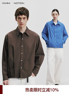 WHIMNOTION 26SS「气球衬衫」Supima匹马棉水洗褶位休闲长袖衬衫