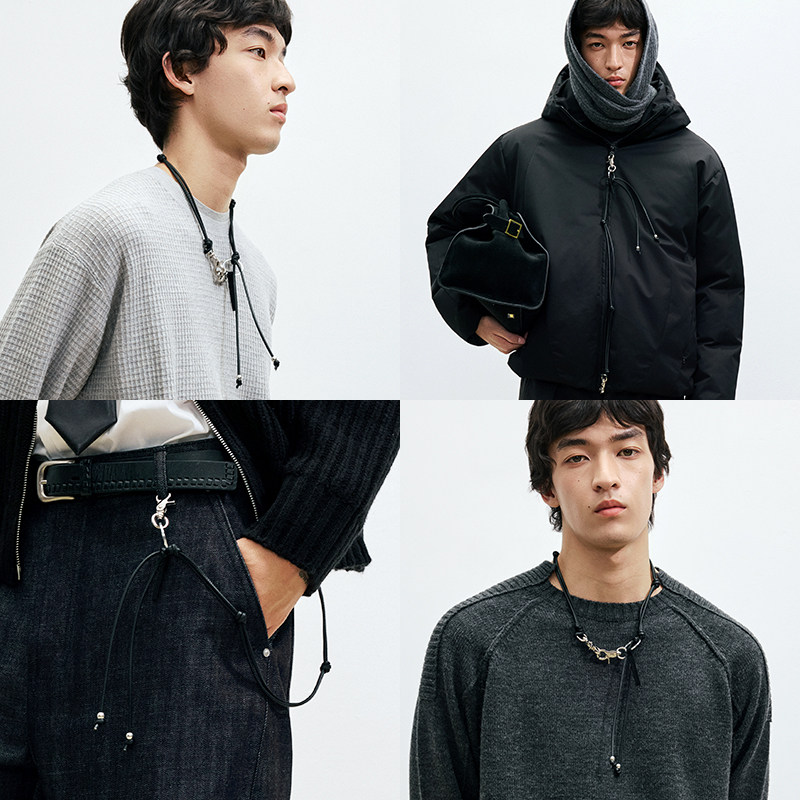 WHIMNOTION 多功能皮质编织绳项链挂件裤链