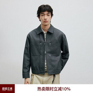25AW「撞钉拉链」防褪色牛仔夹克休闲百搭上衣外套秋 WHIMNOTION