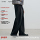 WHIMNOTION 25AW「腰头对褶」600g重磅花纱加绒休闲长裤 宽松直筒