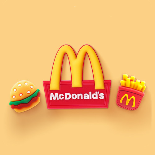 欢乐麦当劳3D立体贴汽车装饰贴