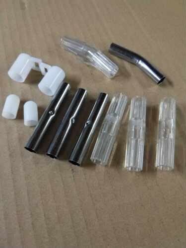 蚊帐配件二通接头弯通金属透明接口直径8.5mm直通蒙古包支架脚套