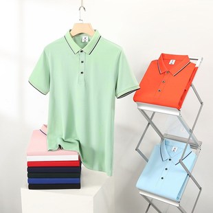 定制翻领夏季 定做 工作服短袖 衣服印字LOGO订做活动广告文化POLO衫