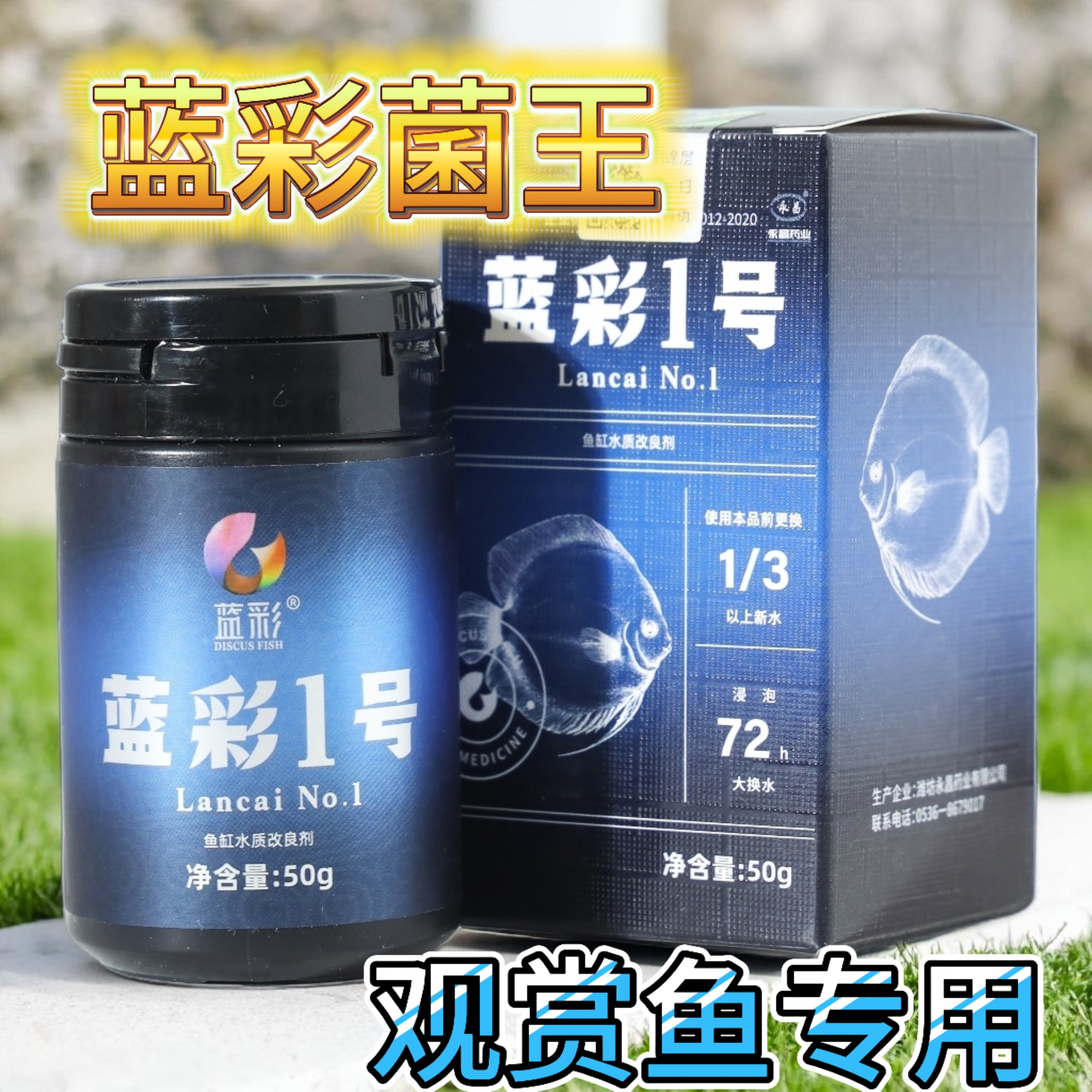 蓝彩菌王七彩神仙鱼新鱼入缸交叉感染水霉黑体蓝彩官方正品直销