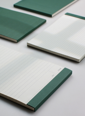 whateverB5A5拍纸本网格本方格本点阵本空白本横线本墨绿笔记本格子竖翻简约大学生小清新可撕抄写思维导图纸