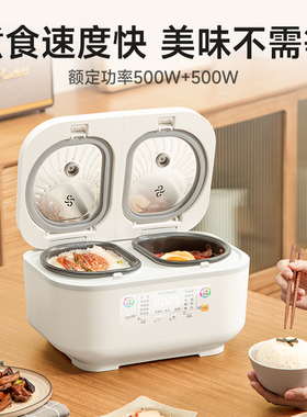 Fitcooker非煮不可电饭煲迷你多功能家用双胆一体电饭锅1-2人D38