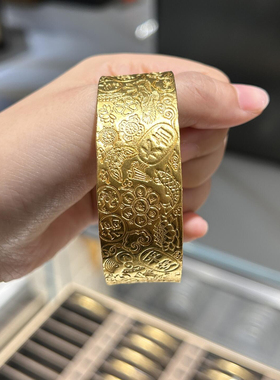 金包银吉言定制可来料加工999吉祥话手镯金包银定制手串原创投资