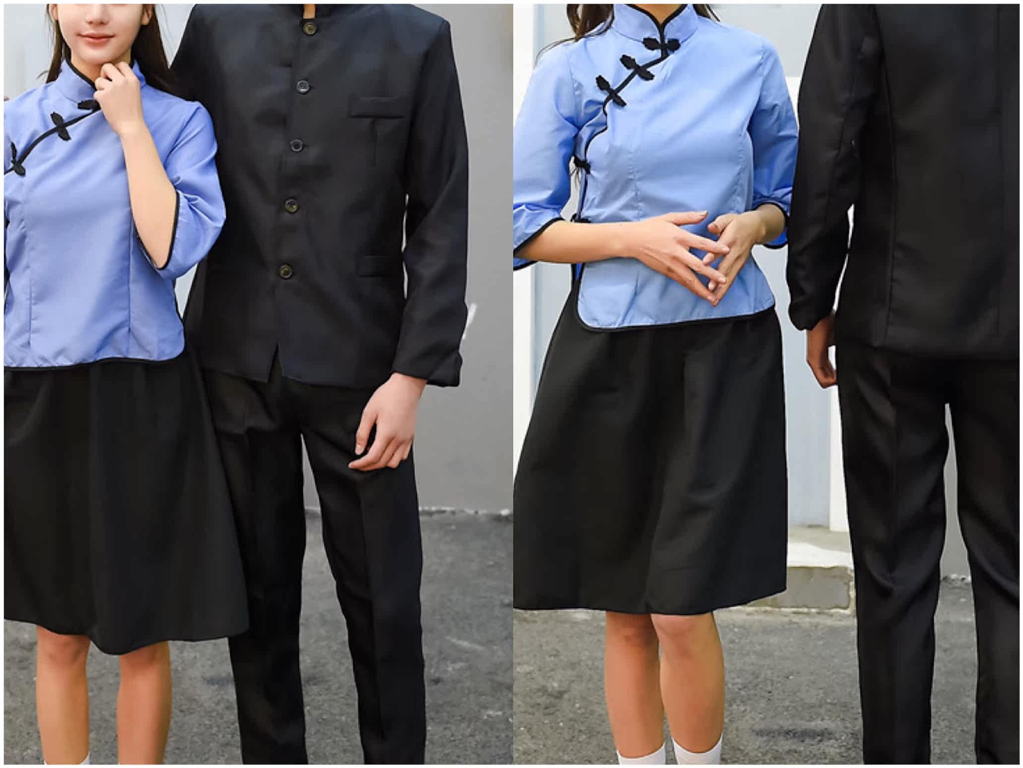 重庆出租学生装演出服女大合唱服装 复古班服 男士中山装舞台服租