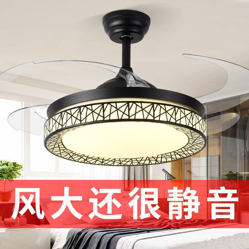 厂餐厅吊灯风扇灯客厅卧室挂灯带电扇一体两用灯吸顶吊顶蓝牙吊扇