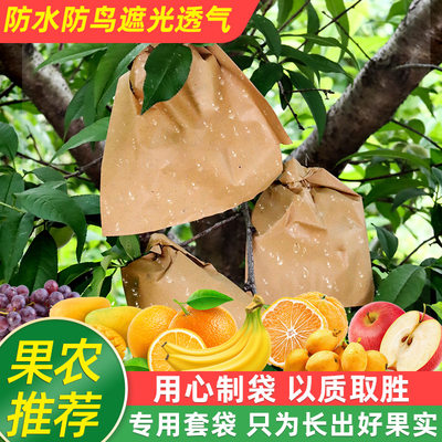 桃子专用套袋水蜜桃黄桃纸袋枇杷芒果防水防虫鸟遮光透气水果套袋