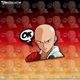 EONE反光车贴一拳超人琦玉老师OK漆面玻璃机箱电动车尾箱防水贴纸