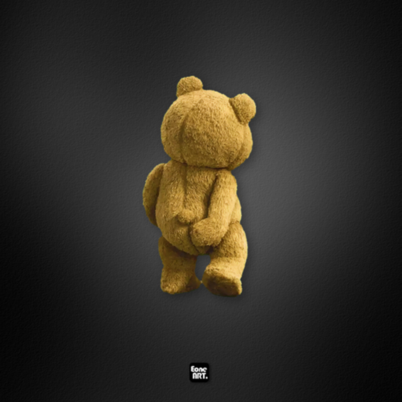 毛绒泰迪熊可爱挠屁屁反光贴纸