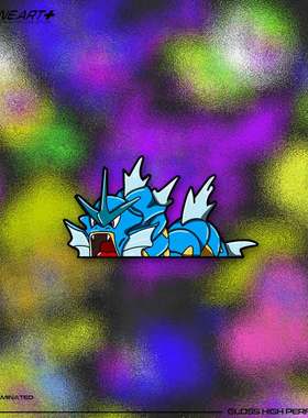 EONE反光车贴精灵宝可梦Pokémon口袋妖怪蓝色暴鲤龙防水贴纸贴画