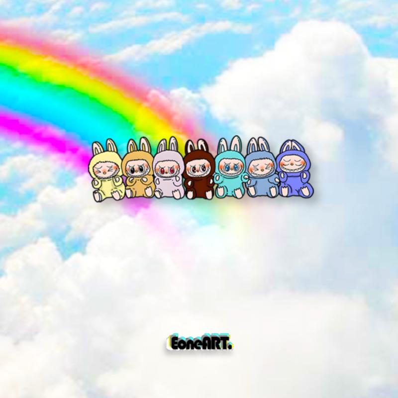 排排坐派对反光车贴装饰防水贴纸