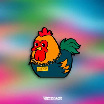 Richrooster时尚富贵鸡反光贴纸