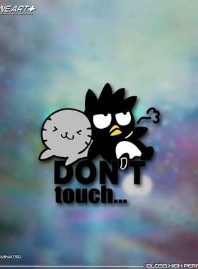 EONE反光车贴 酷企鹅BADBADTZ MARU别动 dont touch 镂空防水贴纸