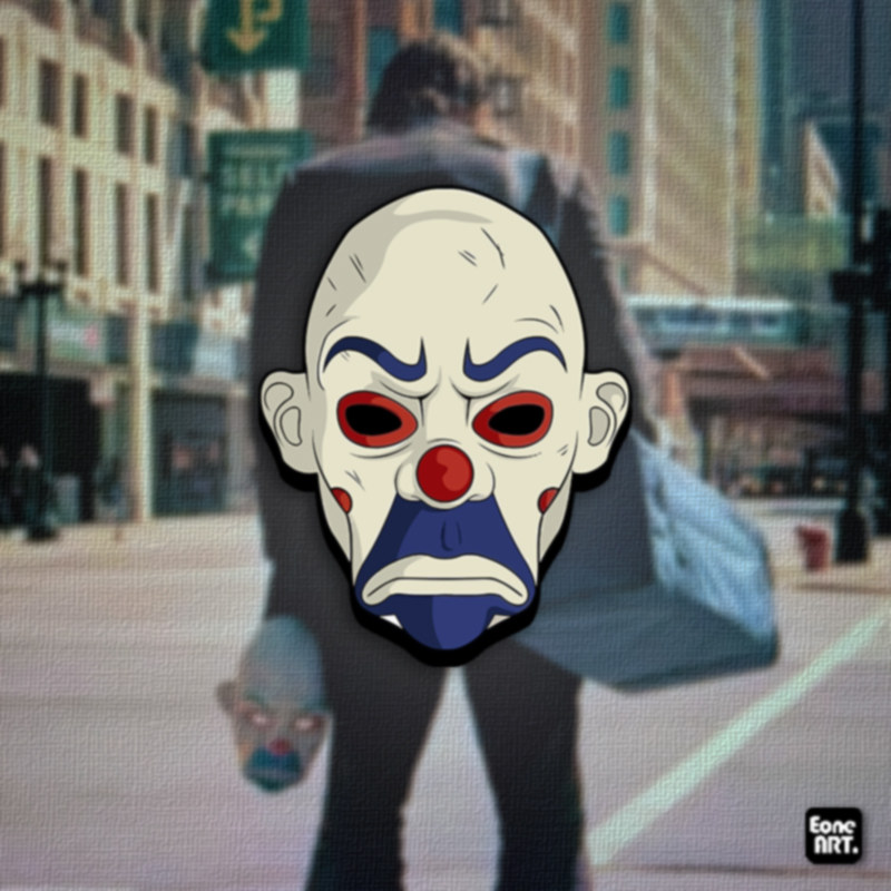 eone反光车贴dc小丑希斯莱杰出场面具个性车身玻璃电动车机箱贴纸