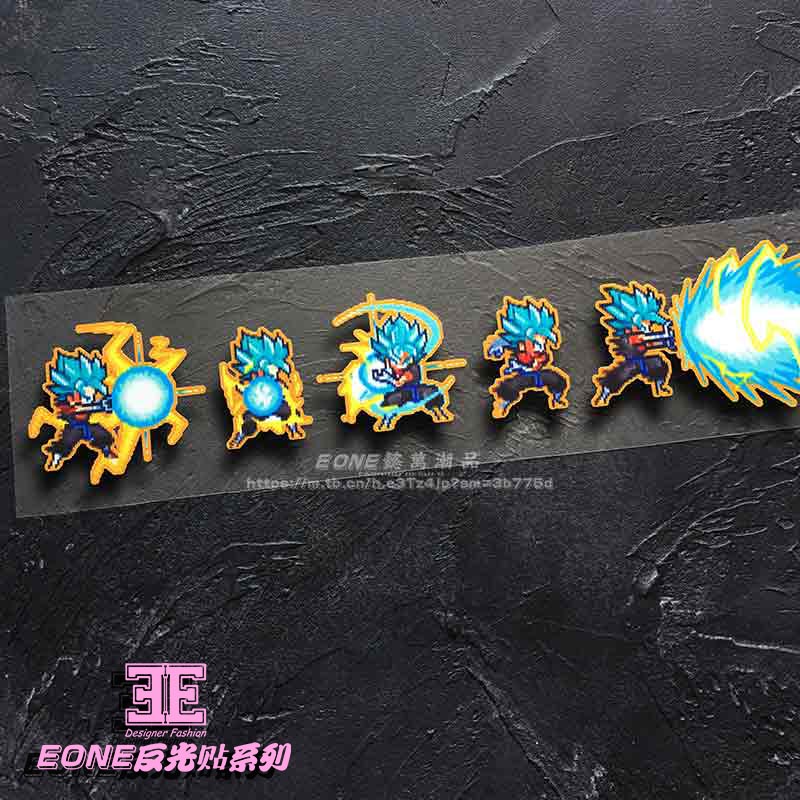 七龙珠车贴像素划痕汽车后窗贴纸