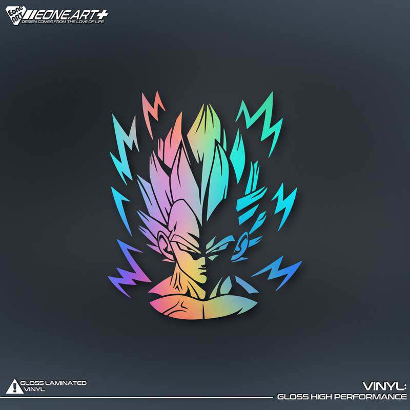 eone镂空车贴七龙珠贝吉塔达尔赛亚人起爆车身风挡机箱贴纸即时贴