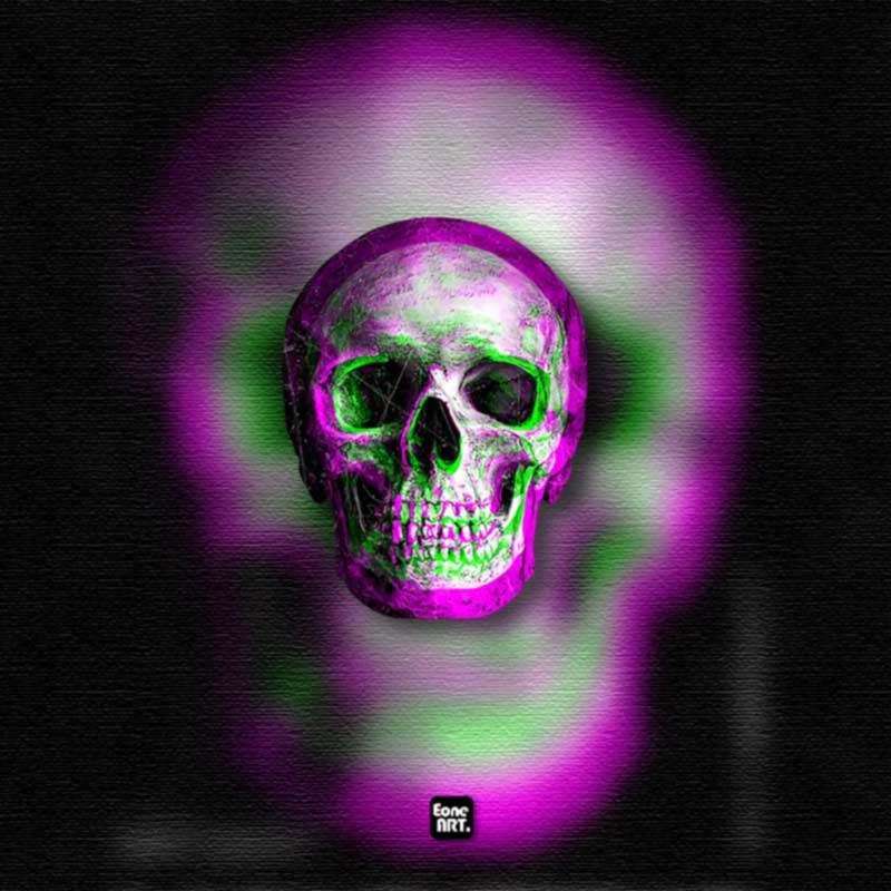 eone反光车贴炫酷朋克做旧骷髅说唱滑板元素玻璃平面通用防水贴纸