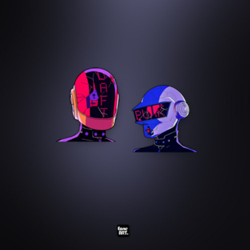 DaftPunk蠢朋克乐队反光贴纸