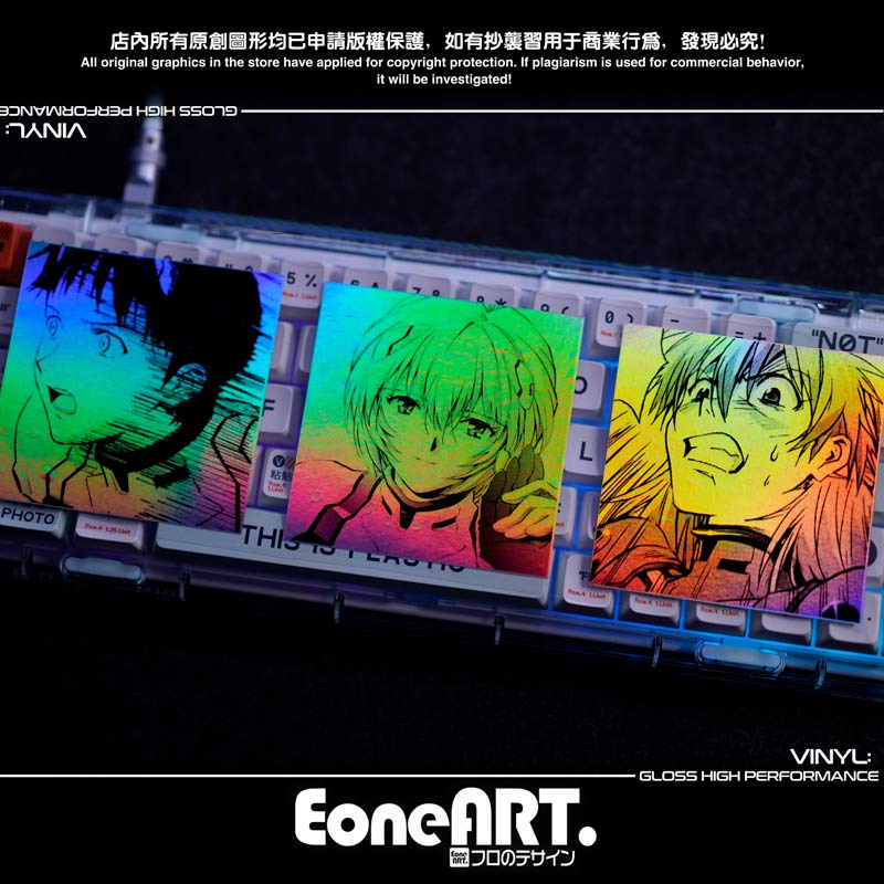 EVA碇真嗣绫波丽明日香镭射贴纸