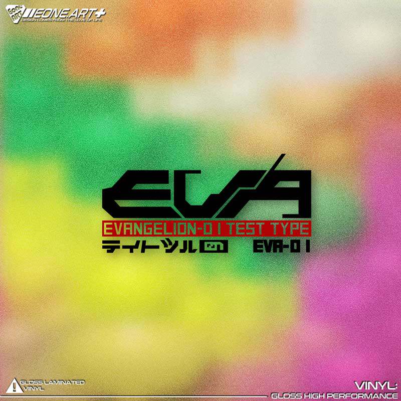 eone反光车贴eva新世纪福音战士初号机01测试型英文文字 镂空贴纸