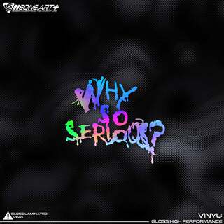 EONE镂空车贴DC小丑黑暗骑士why so serious英文文字防水贴纸