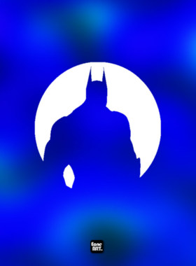 EONE镂空车贴DC蝙蝠侠Batma暗夜身影 车身玻璃电动车电脑防水贴纸