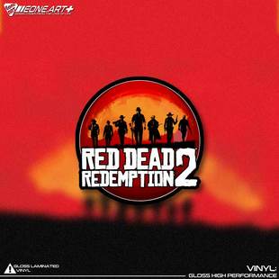 EONE反光车贴 3A荒野大镖客2 Red Dead Redemption 2圆形LOGO贴纸