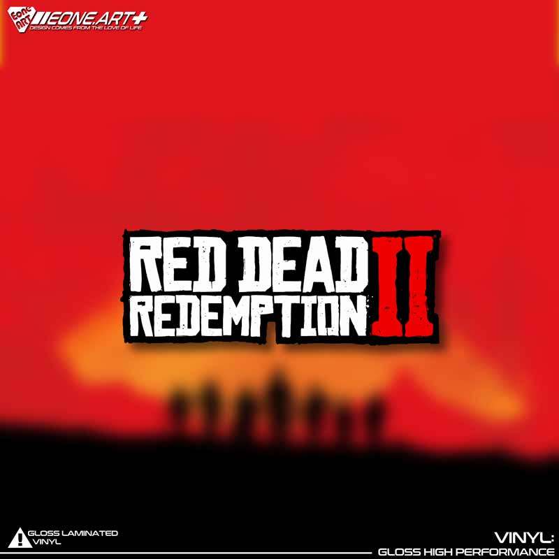 反光贴荒野大镖客2LOGO防水贴纸