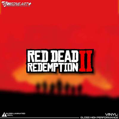 反光贴荒野大镖客2LOGO防水贴纸