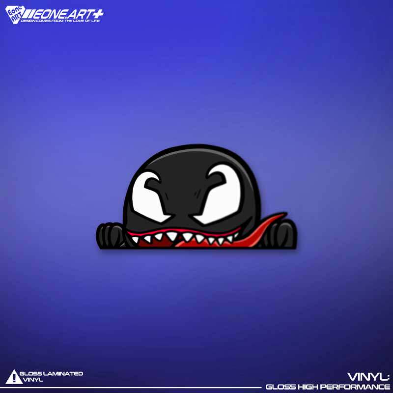 eone反光车贴漫威英雄毒液宿主蜘蛛侠卡通扒窗室内外防水贴纸贴画