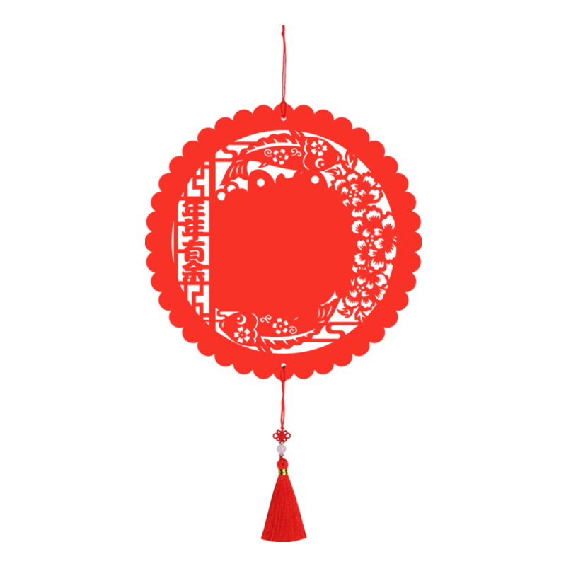 文必升2026马年万年红挂件带流苏春节手写福字红纸福卡斗方小号空白挥春对联纸迷你双面软卡宣纸吊卡喜庆红色