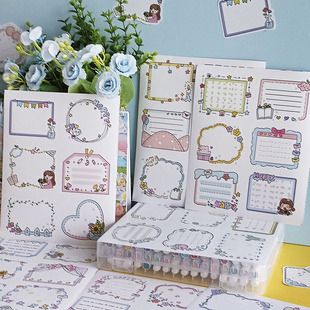 儿童卡通可爱文本对话框贴纸小学生空白可写不干胶标签幼儿园相册档案相框手账diy素材纪念手册制作装饰贴画