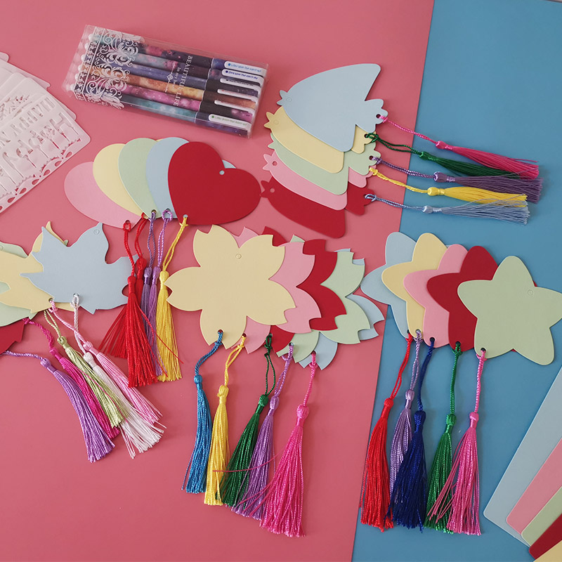 彩色空白书签纸质涂鸦手工diydiy