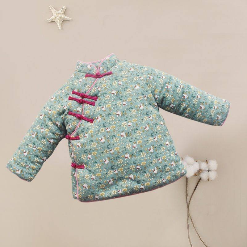 热销手工纯棉棉衣儿童加厚单件上衣卡通碎花民族风男女儿童可定做