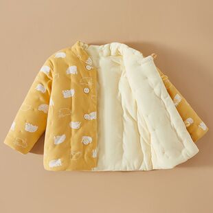 婴幼儿手工纯棉花棉衣小孩加厚棉袄男女宝宝居家保暖上衣棉服冬装