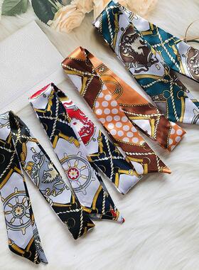 lv5&vv20老花丝巾缠包包手柄缠带绑包speedy丝带法式发带配饰老花