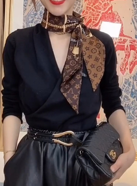 lv5&vv20围巾发带老花丝巾化妆包装饰绑发飘带绑包手柄保护女领巾