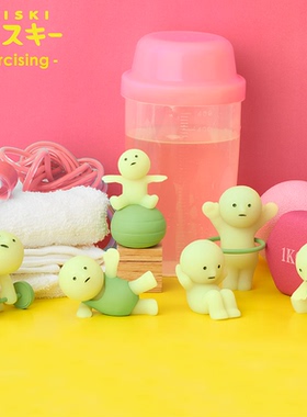 角落君SMISKI健身系列日本盲盒哑铃运动网红惊喜创意夜光公仔礼物