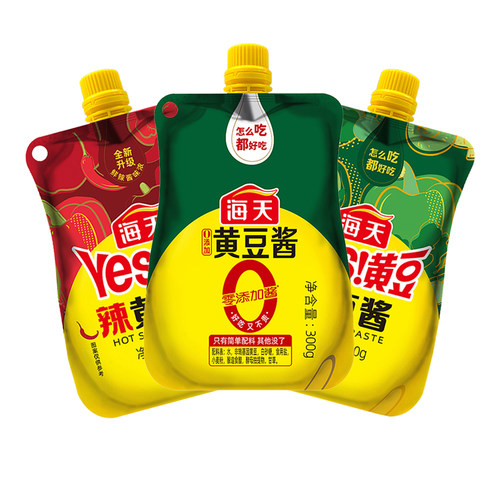 海天yes黄豆酱挤挤实惠装