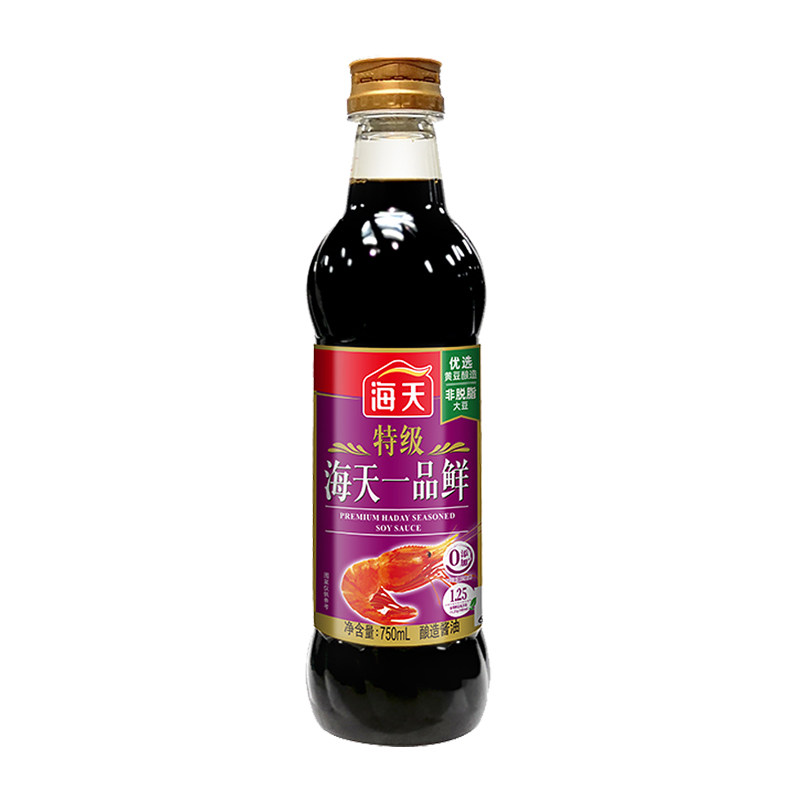 海天特级一品鲜750ml酿造酱油生抽 凉拌炒菜海鲜厨房家用上色提鲜