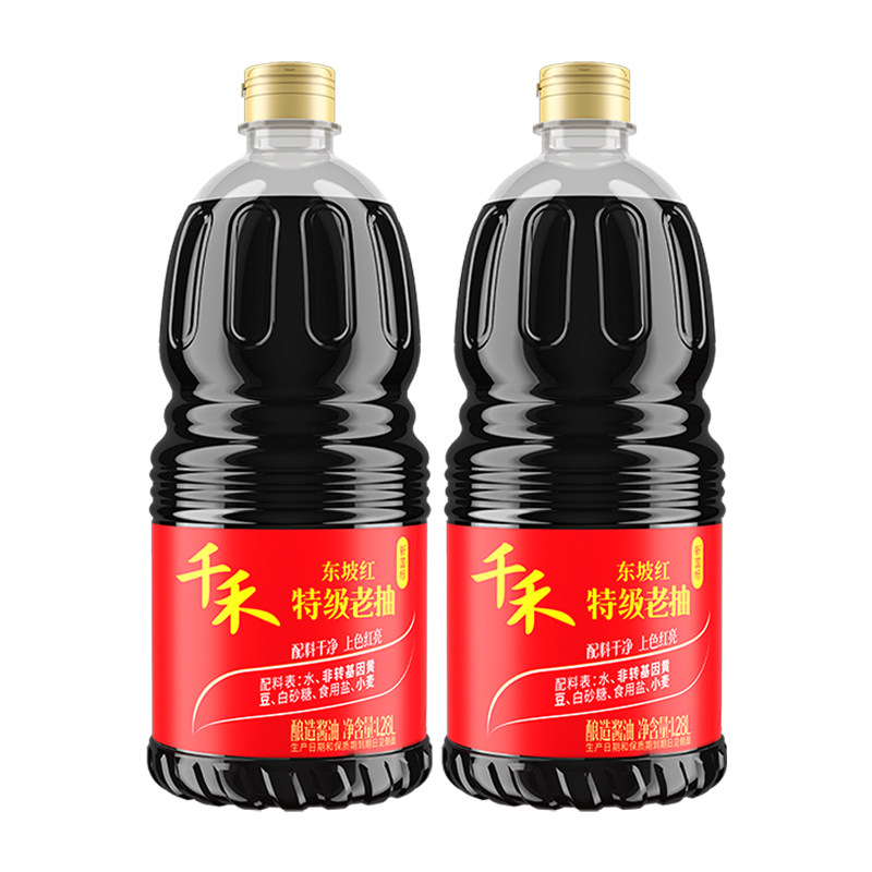 千禾东坡红特级老抽酱油图片