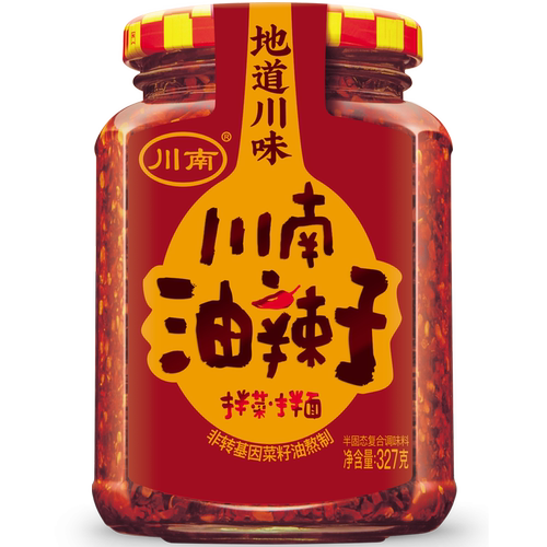 川南油辣子335g四川特产香辣红油泼辣椒酱凉拌菜面下饭酱蘸料家用