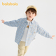 男女童2026年新款 衬衫 巴拉巴拉儿童长袖 春秋格纹上衣 商场同款