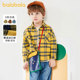 儿童童装 巴拉巴拉男童长袖 打底新款 小童宝宝复古格子衬衣春装 衬衫